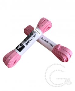 Atacador Rosa Bebé com Cristais 240cm