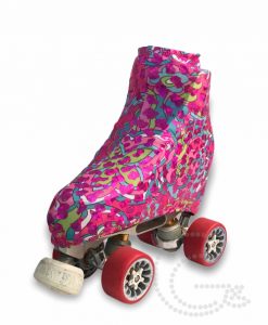 Capas de Patins em Lycra Estampada Rosa e Azul