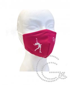 Máscara de Proteção Reutilizável Rosa com Patinadora