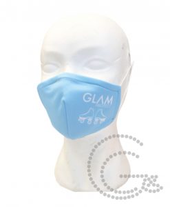 Máscara de Proteção Reutilizável Azul Clara com Patins