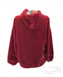 Alternative view of Hoodie de Pêlo Bordeaux 001