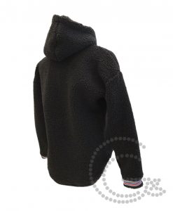 Alternative view of Hoodie de Pêlo Preto 007