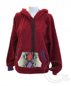 Hoodie de Pêlo Bordeaux 001